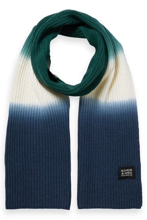 COTTON-BLEND DIP-DYE RIB KNIT SCARF COMBO B by Scotch & Soda