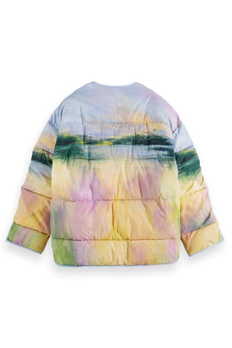 OVERSIZED PUFFER JACKET IN WATERCOLOUR PRINT WATERCOLOUR LAN by Scotch & Soda