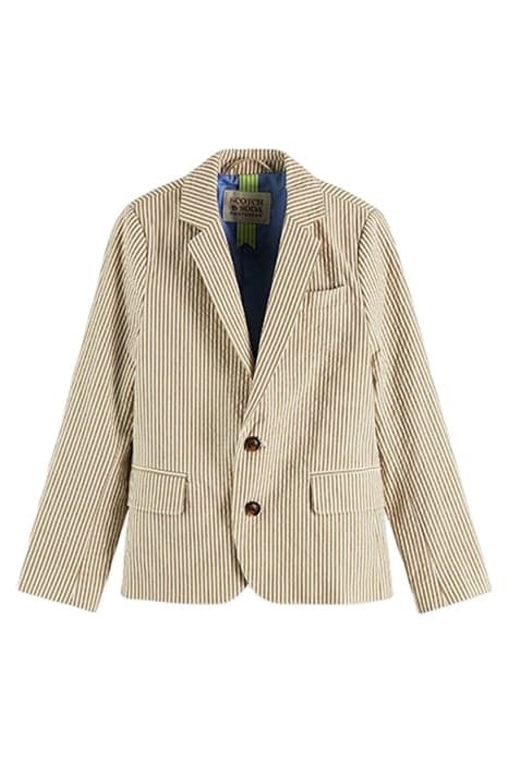 STRIPED SEERSUCKER BLAZER SAND STRIPE by Scotch & Soda