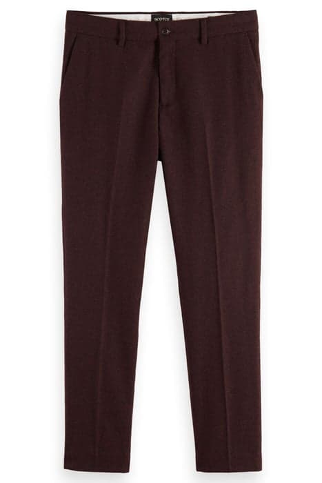 STUART- WOOL-BLEND CHINO BORDEAUX MELANGE by Scotch & Soda