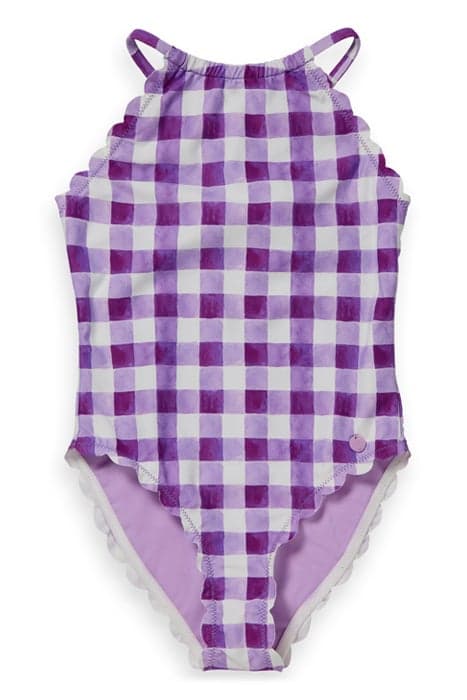 PRINTED CHECK SCALLOP EDGE BATHING SUIT MULBERRY BISTRO CHEC by Scotch & Soda