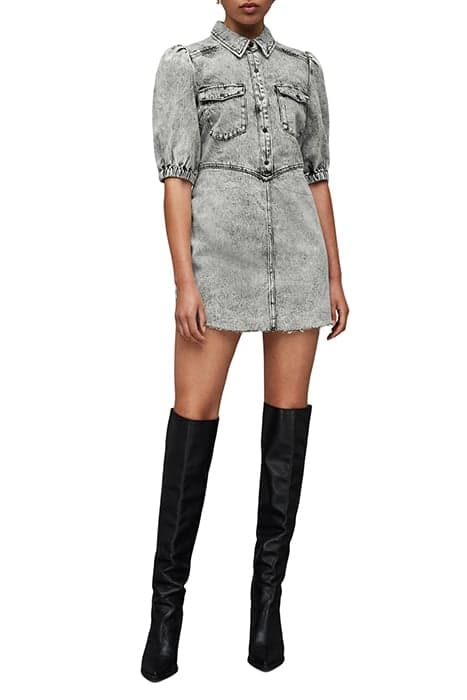 JACKIE DENIM DRESS ACID BLACK by AllSaints