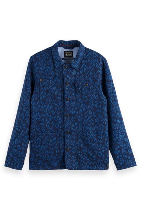 JACQUARD LINEN-BLEND WORKER JACKET COMBO A by Scotch & Soda