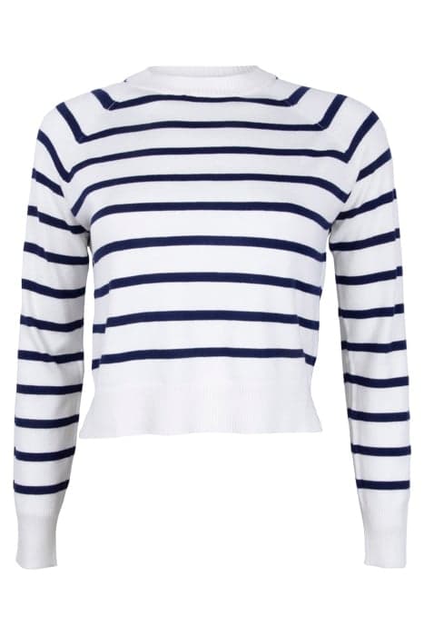 CORE RAGLAN STRIPE CREW IVORY/DK NAVY by French Connection