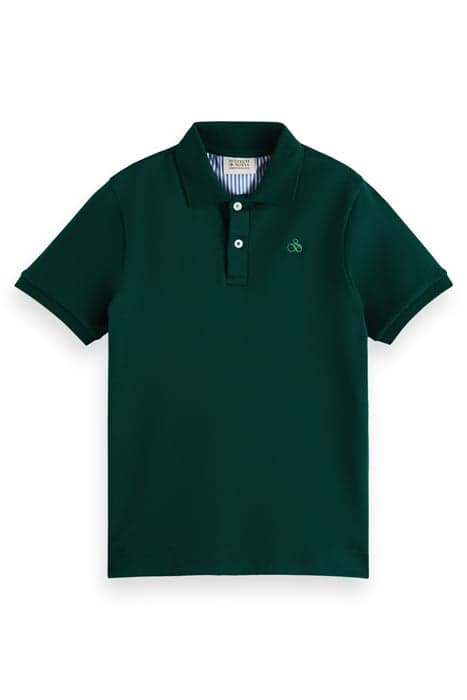 PIMA COTTON SHORT-SLEEVED POLO BOTANICAL GREEN by Scotch & Soda