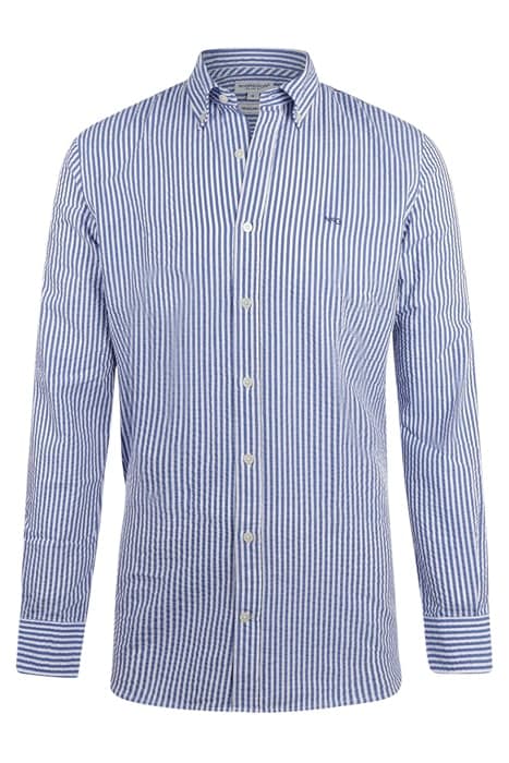 SEERSUCKER STRIPE SHIRT NAVY by McGregor