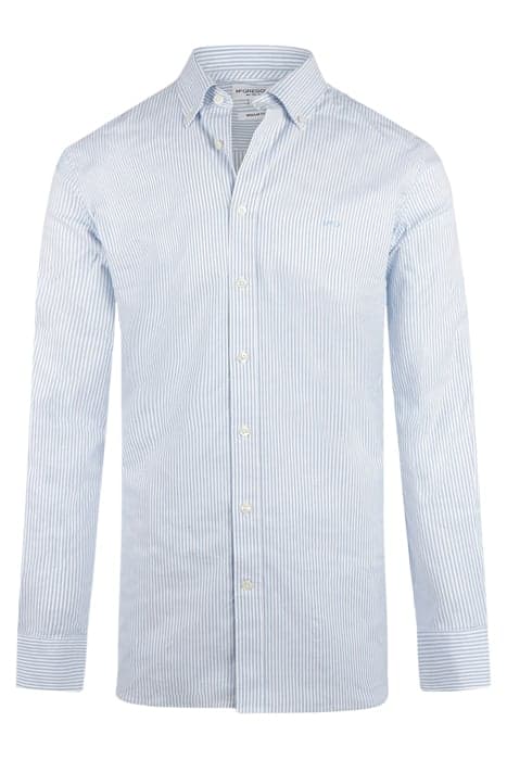 STRETCH OXFORD SHIRT SMALL STRIPE LIGHT BLUE by McGregor