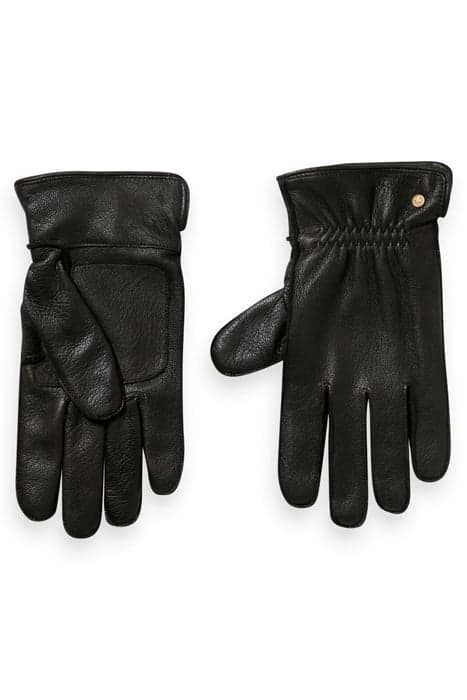 GRAIN LEATHER GLOVES EARTH by Scotch & Soda