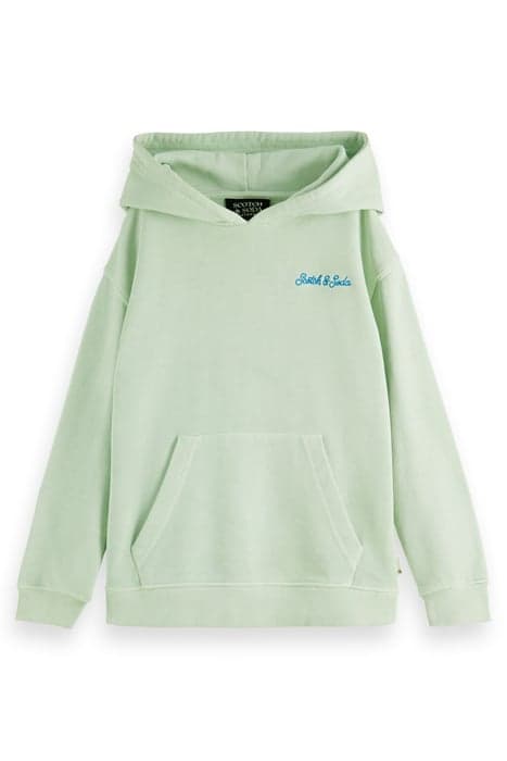 COTTON IN CONVERSION NATURAL GARMENT-DYED HOODIE LEAFY GREEN by Scotch & Soda