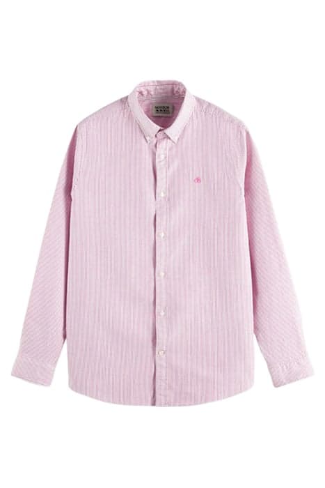 SEASONAL ESSENTIALS- ORGANIC COTTON OXFORD SHIRT PINK/WHITE  by Scotch & Soda