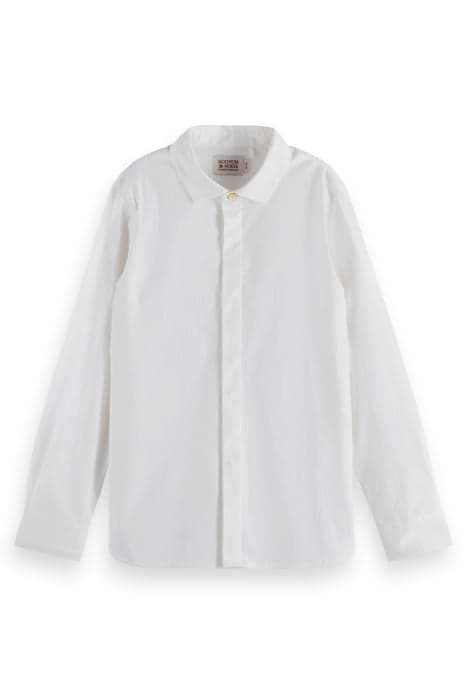 STRUCTURED SLIM FIT SHIRT IN ORGANIC COTTON WHITE by Scotch & Soda