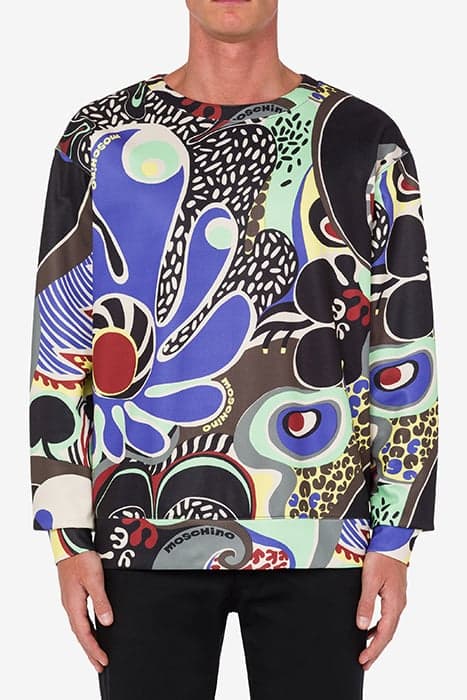 PSYCHEDELIC PRINT TECHNICAL SWEATSHIRT MULTICOLOR by Moschino