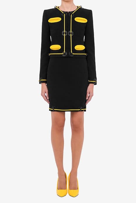 NAUTICAL DETAILS CREPE JACKET BLACK by Moschino