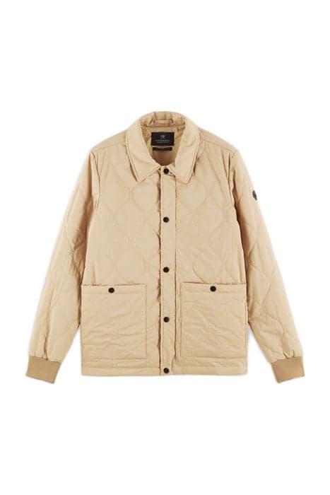 CLASSIC QUILTED COTTON-BLEND JACKET SAND by Scotch & Soda