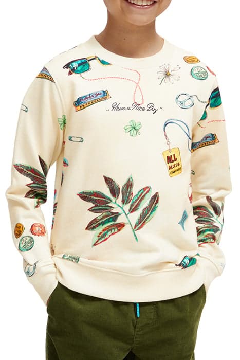 COTTON IN CONVERSION ALL-OVER PRINTED SWEATSHIRT FESTIVAL PR by Scotch & Soda