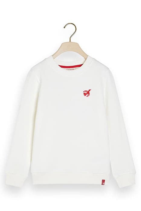 THE FREE SPIRIT PEACE BIRD ORGANIC COTTON SWEATSHIRT OFF WHI by Scotch & Soda