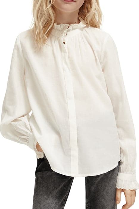 LONG-SLEEVED SHIRT OFF WHITE by Scotch & Soda