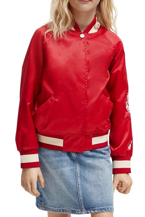 OVERSIZED VARSITY BOMBER JACKET AMP RED by Scotch & Soda