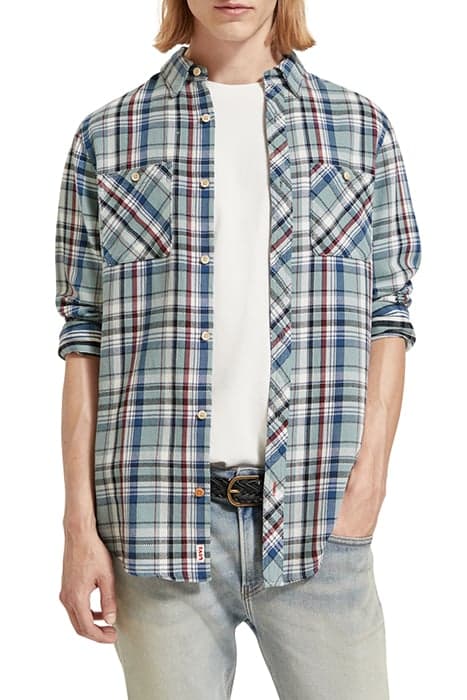 ARCHIVE FLANNEL CHECK BLUE RED CHECK by Scotch & Soda