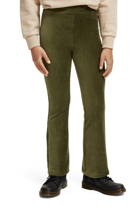 FLARED CORDUROY LEGGINGS MILITARY by Scotch & Soda