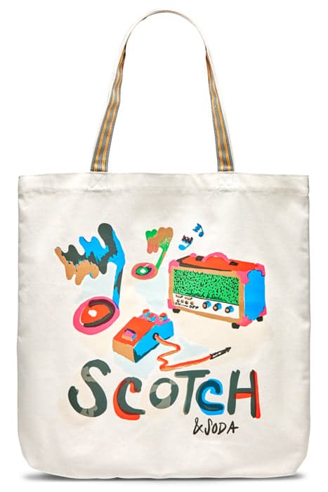 CANVAS ARTWORK TOTE WHITE by Scotch & Soda