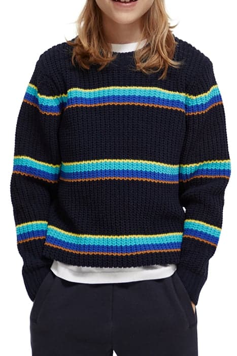 YARN-DYED STRIPE CHENILLE PULLOVER COLOURFUL STRIPE by Scotch & Soda