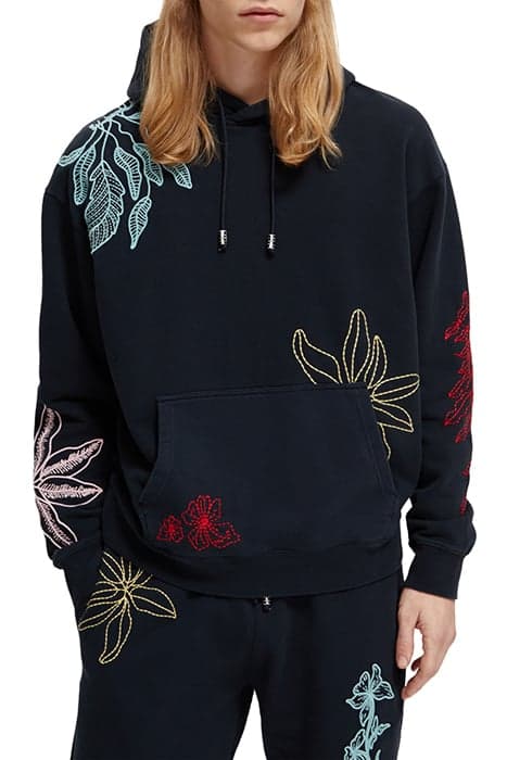 FLORAL EMBROIDERY HOODIE NIGHT by Scotch & Soda