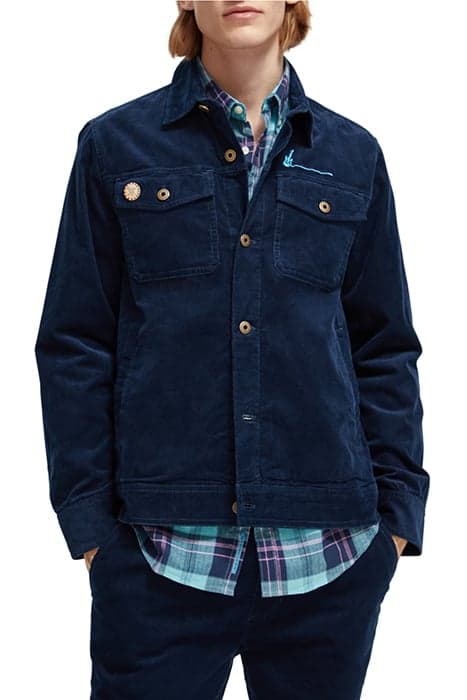 FINE CORDUROY TRUCKER JACKET STEEL by Scotch & Soda