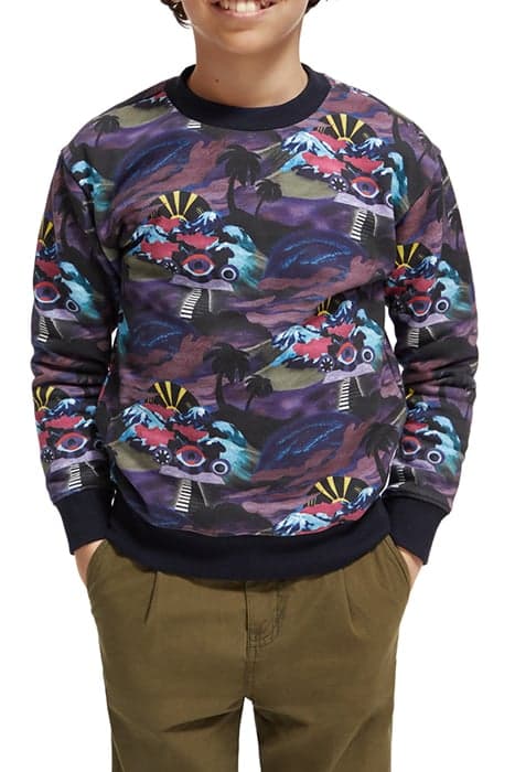 RELAXED FIT ALL-OVER PRINTED SWEATSHIRT COLOURFUL SCENERY by Scotch & Soda