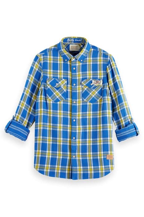 ARCHIVE DOUBLE FACE TWILL CHECK YELLOW BLUE CHECK by Scotch & Soda