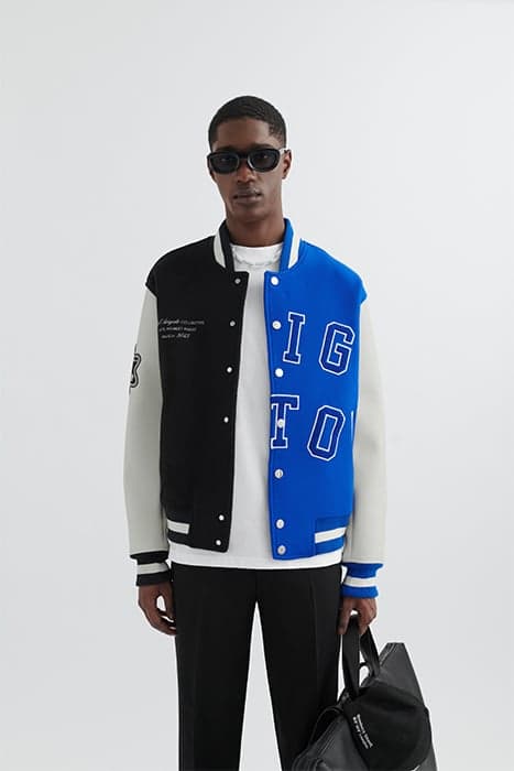 OFFENSE VARSITY JACKET BLUE / BLACK by Axel Arigato