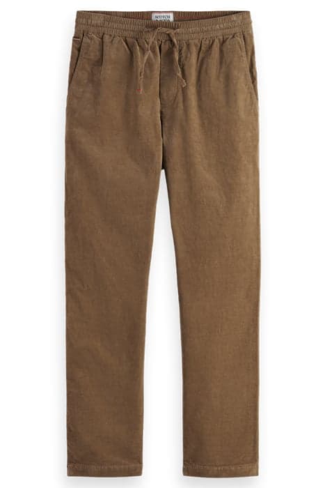 THE FINCH - REGULAR TAPERED-FIT FINE CORDUROY JOGGER TAUPE by Scotch & Soda