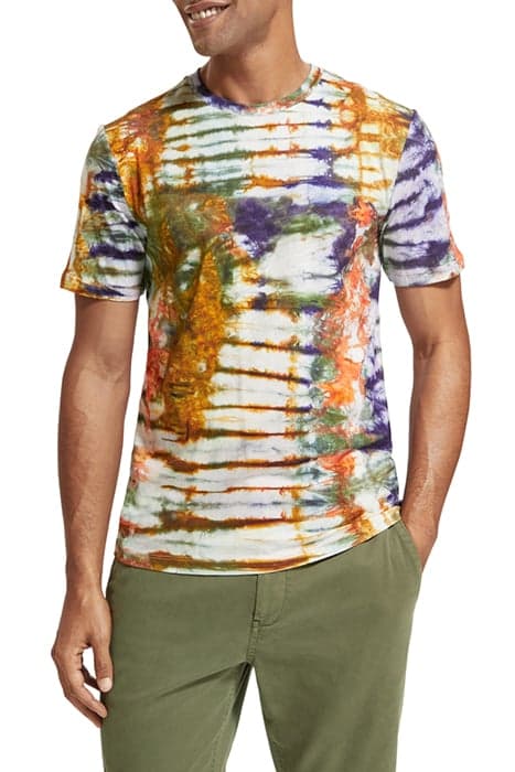 REGULAR FIT TIE-DYED T-SHIRT IN ORGANIC COTTON HARMONICA TIE by Scotch & Soda