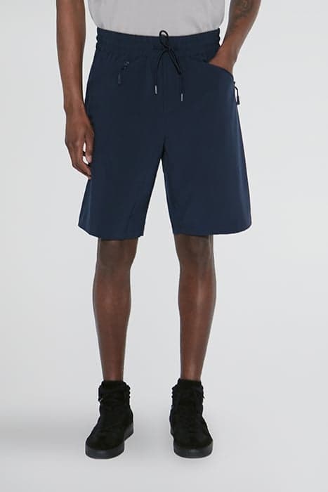 NAVY NYLON DRY FAST BERMUDA SHORTS by IKKS