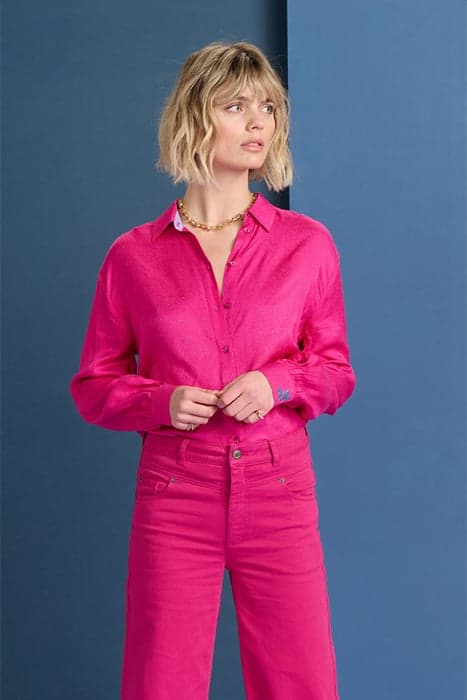 BLOUSE - MILLY FIERY PINK by POM Amsterdam