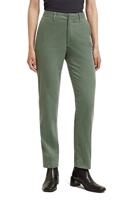 LOWRY - MID RISE SLIM PANT IN CORDUROY SEA WEED by Scotch & Soda