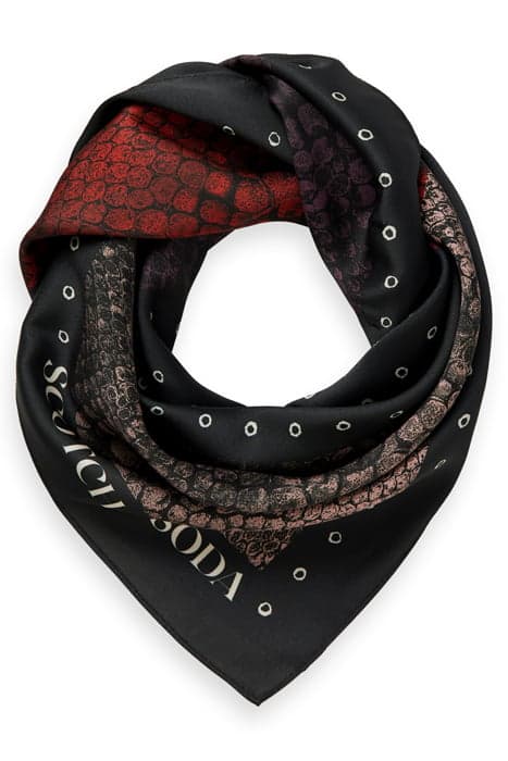 PRINTED SQUARE SCARF SNAKE MULTI by Scotch & Soda