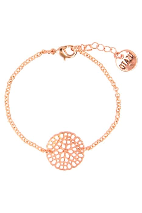 FLOWER DISC BRACELET ROSE GOLD by OTAZU