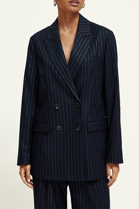 DOUBLE BREASTED PINSTRIPE BOYFRIEND BLAZER NIGHT PINSTRIPE by Scotch & Soda