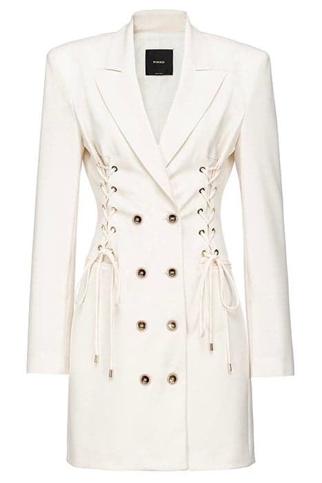 RUSPANTE ROBE MANTEAU PINK SMOKE WHITE by PINKO