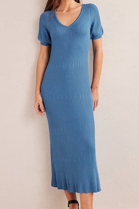 ANGLED EMPIRE KNITTED DRESS PORCELAIN BLUE by Boden