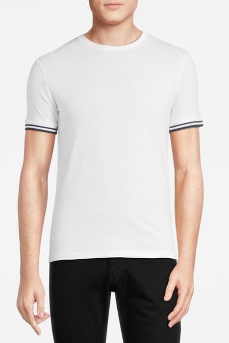 HARRISON-TIPPING SLEEV WHITE/NAVY by Reiss