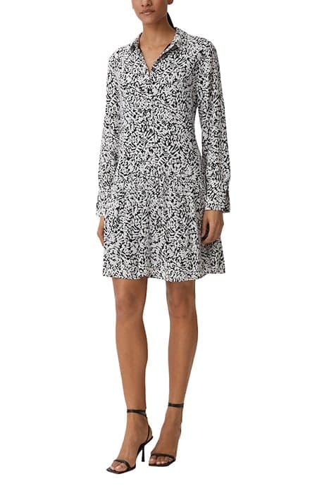 COMMA DRESSES GREY/BLACK by Comma