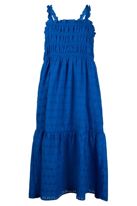 SHIRRED BRODERIE SUNDRESS LONG BRIGHT BLUE by French Connection