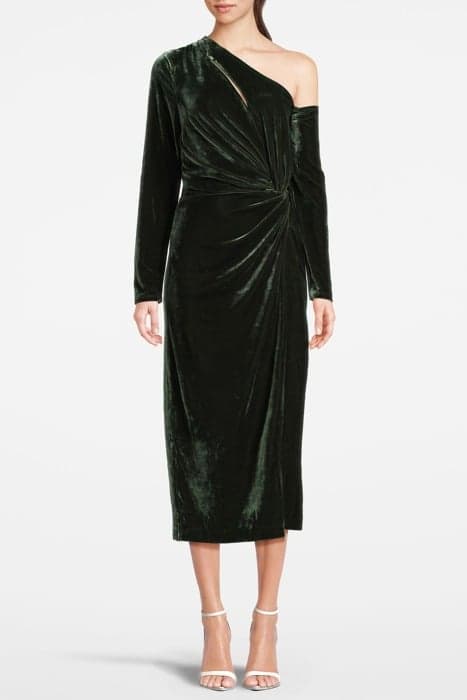 ZURI-LS VELVET TWIST M DARK GREEN by Reiss