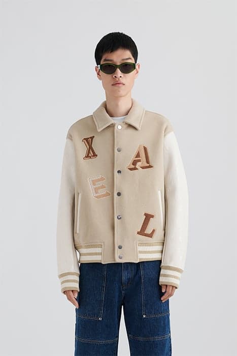 TYPO VARSITY JACKET PALE BEIGE by Axel Arigato