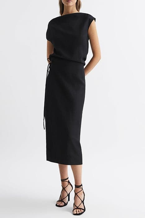 PALOMA-EVENING LINEN SHAP BLACK by Reiss