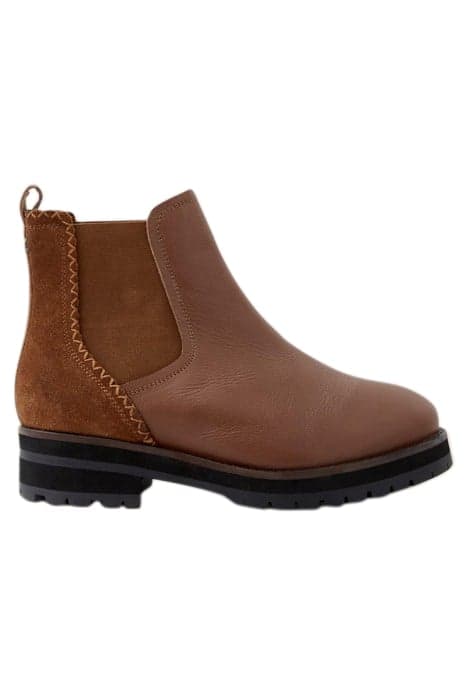 WIDE FIT LEATHER CHELSEA BOOT MID TAN by White Stuff