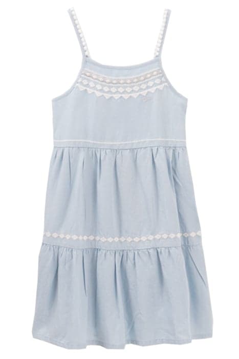 GIRLS’ LIGHT BLUE LENZING™ LYOCELL™ DRESS WITH EMBROIDERY &  by IKKS