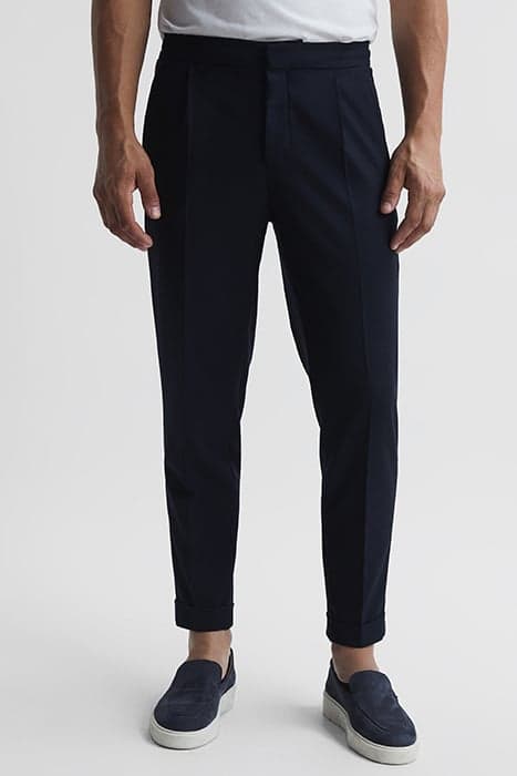 BRIGHTON-PLEATED RELAXED NAVY by Reiss